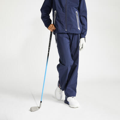 Regenbroek voor golf kinderen rw500 marineblauw