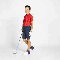 Golf Poloshirt kurzarm MW500 Kinder rot