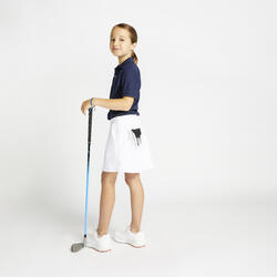 Polo de golf manches courtes enfant MW500 bleu marine