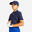 兒童款高爾夫溫和天候Polo衫－軍藍色
