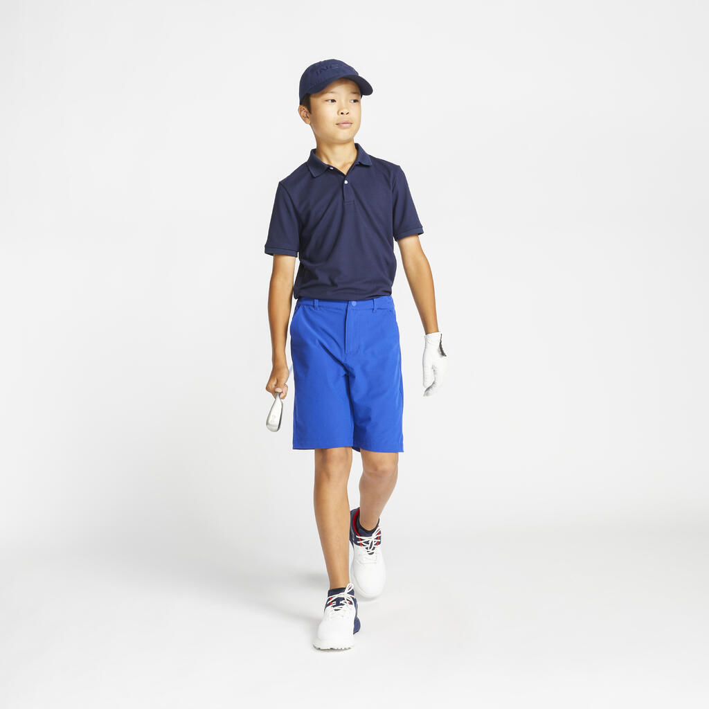 Detské golfové šortky MW500 modré
