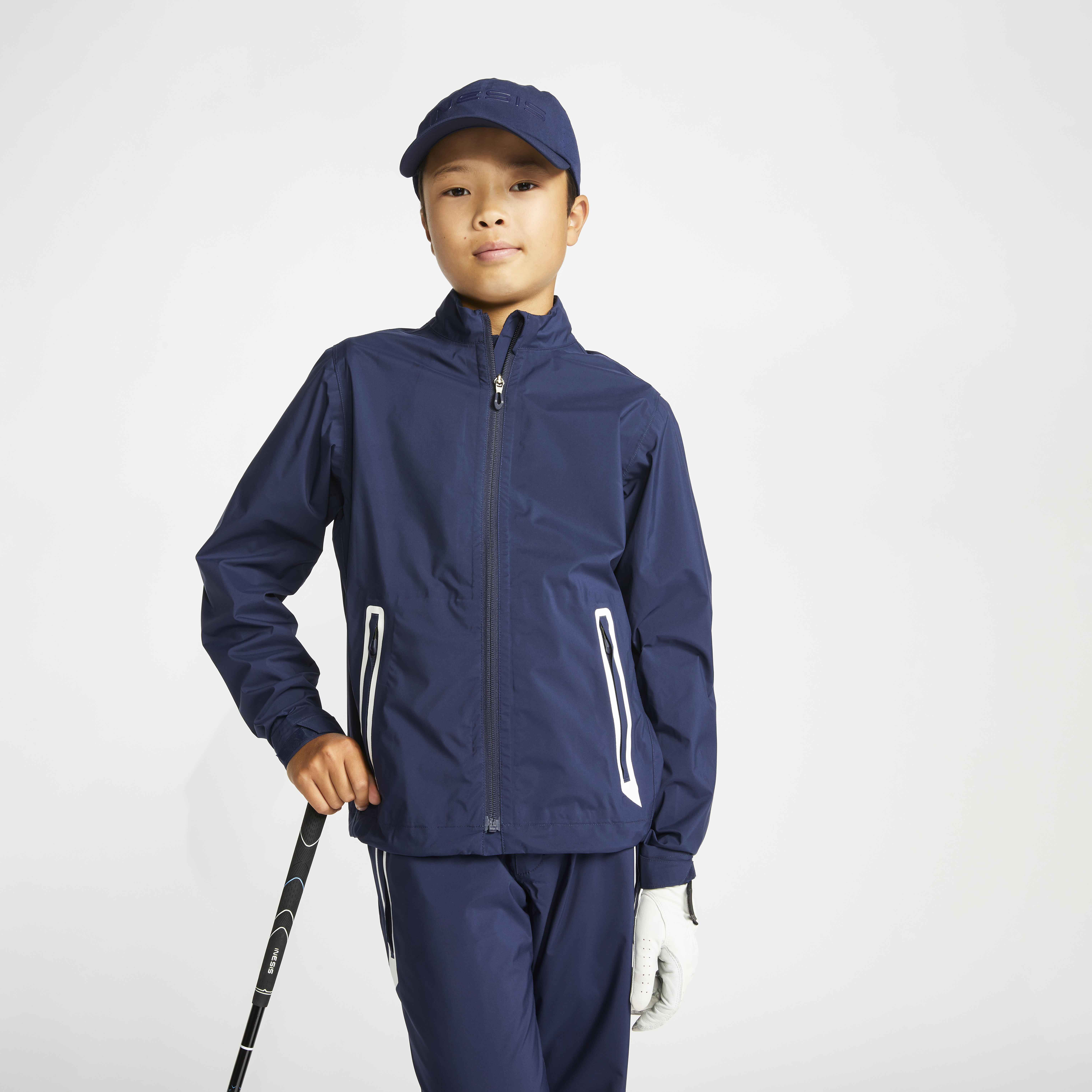 Jachetă Impermeabilă Golf RW500 Bleumarin Copii