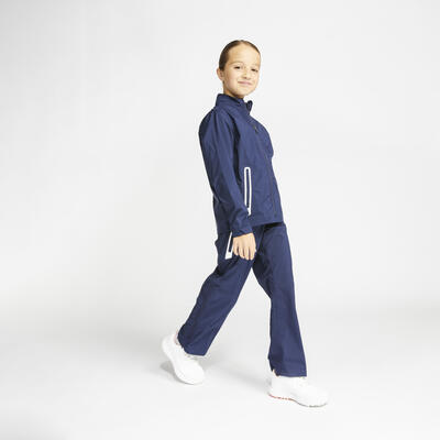 Regenjack voor golf kinderen rw500 marineblauw