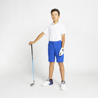 Polo de golf manches courtes enfant MW500 blanc