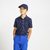 Polo de golf manches courtes enfant MW500 bleu marine