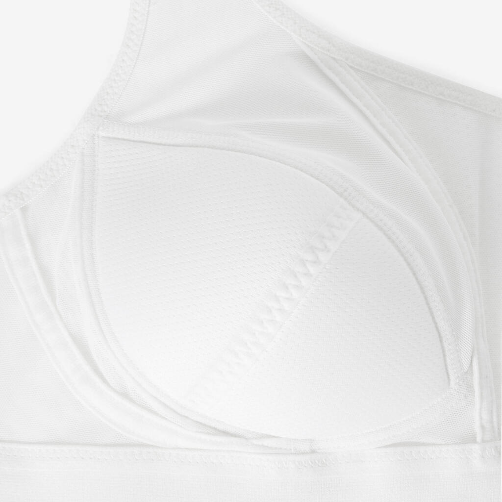 Brassière bretelles croisables maintien fort femme, Noir