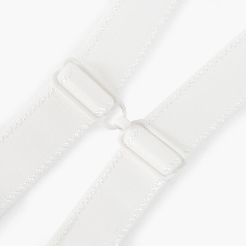 Brassière bretelles croisables maintien fort femme, Noir