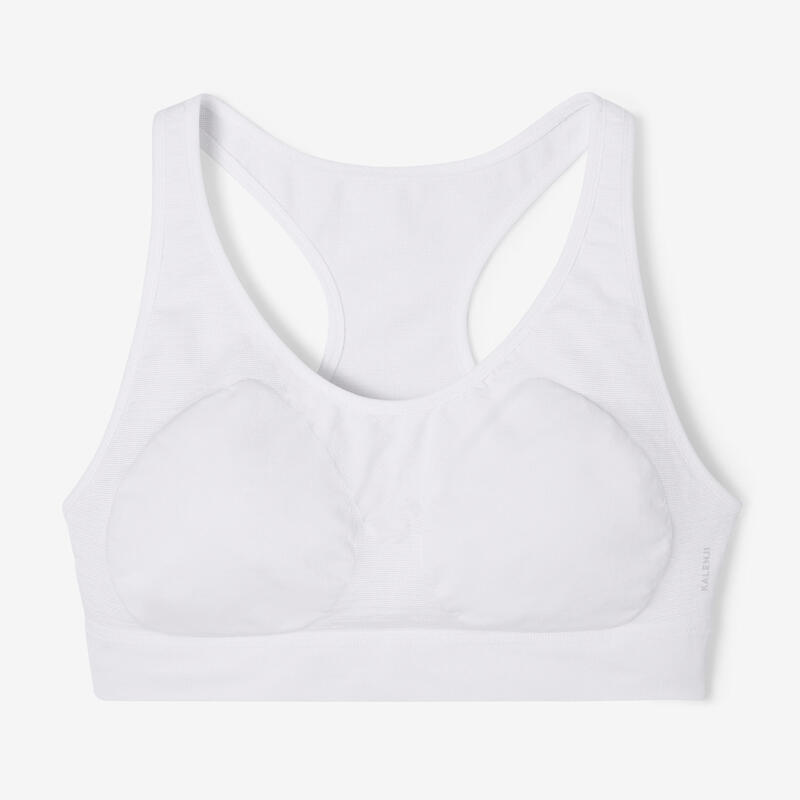 CLASSIC RUNNING PADDED CROP TOP - WHITE