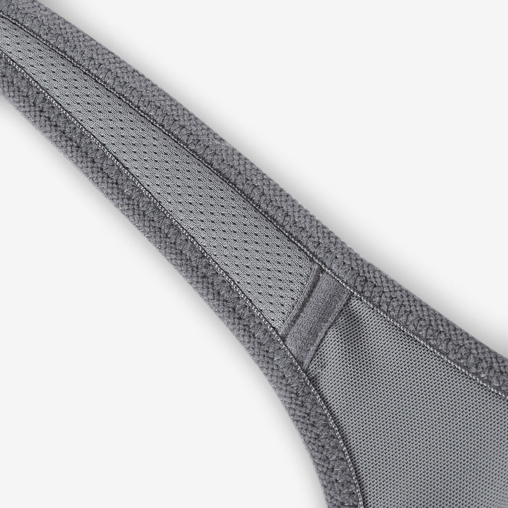 Brassière bretelles croisables maintien fort femme, gris