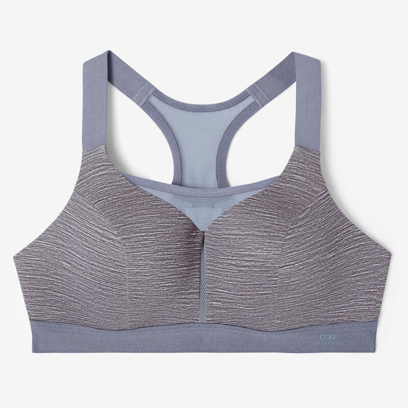 COMFORT RUNNING SPORTS BRA - MOTTLED GREY/PINK