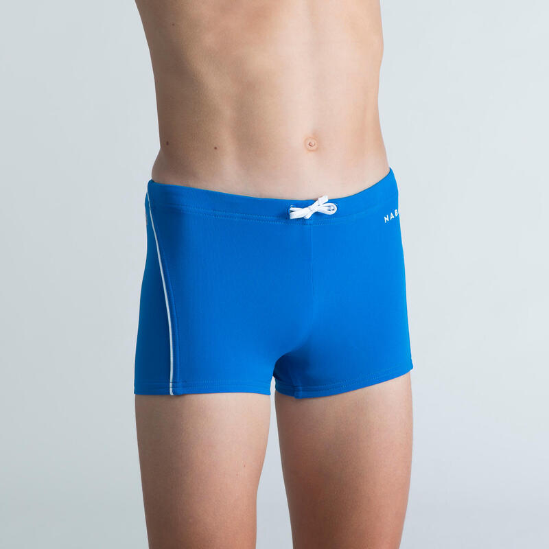 Zwemboxer voor jongens 100 Plus donkerblauw
