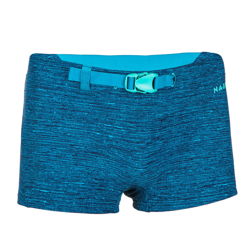 Chlapčenské boxerkové plavky Kibelt 100 modré s prackou