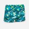 Boys’ Swimming Trunks Fitib Petrol Blue / Neon Green