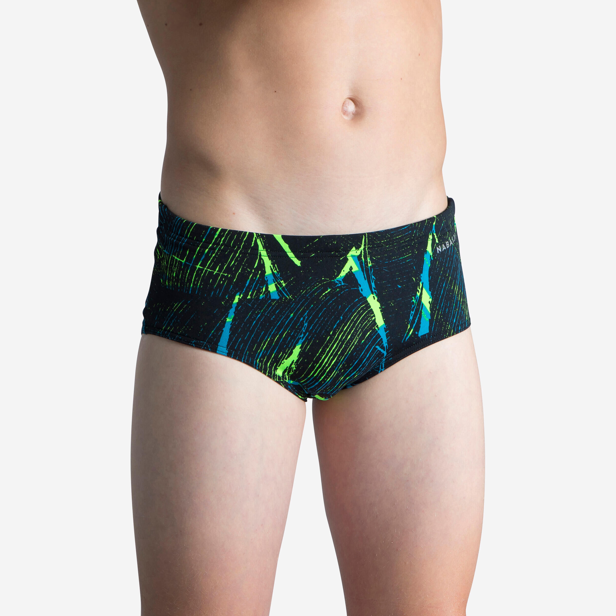 NABAIJI SWIMMING TRUNKS SQUARE-CUT BRIEFS 900 - KOLI GREEN