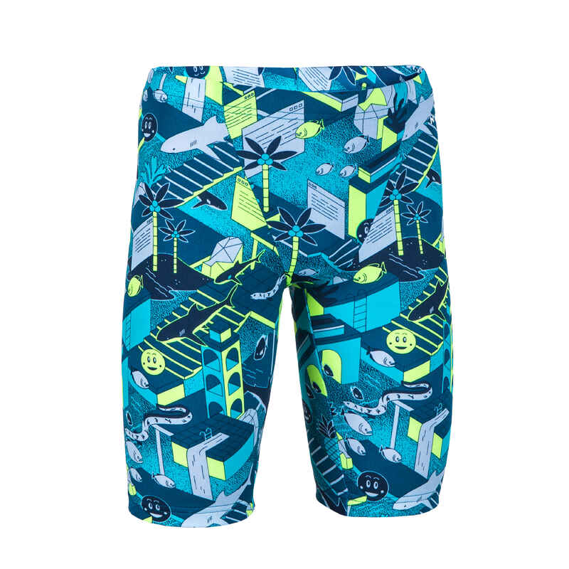 Badehose Jammer Fitib Kinder türkis/neongelb/grau Badehose Jammer Fitib Kinder türkis/neongelb/grau