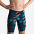 Jammer de natation garçon - fitib - noir / rouge vermillon / turquoise