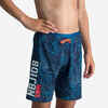 Schwimmshorts - 100 Long All Palm Jungen blau 