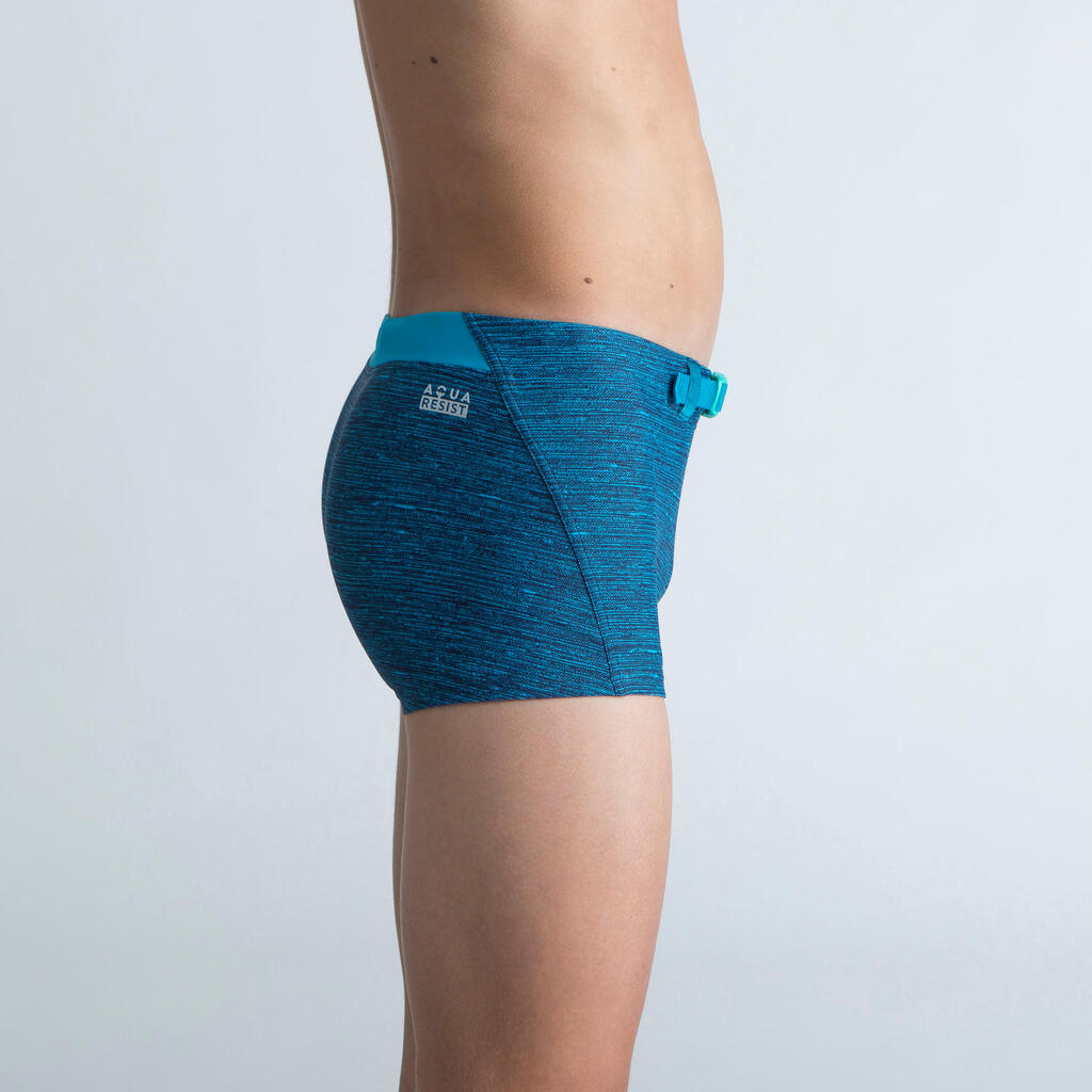 Boy’s swim suit - Boxers 100 Kiblet - All Chin Turquoise