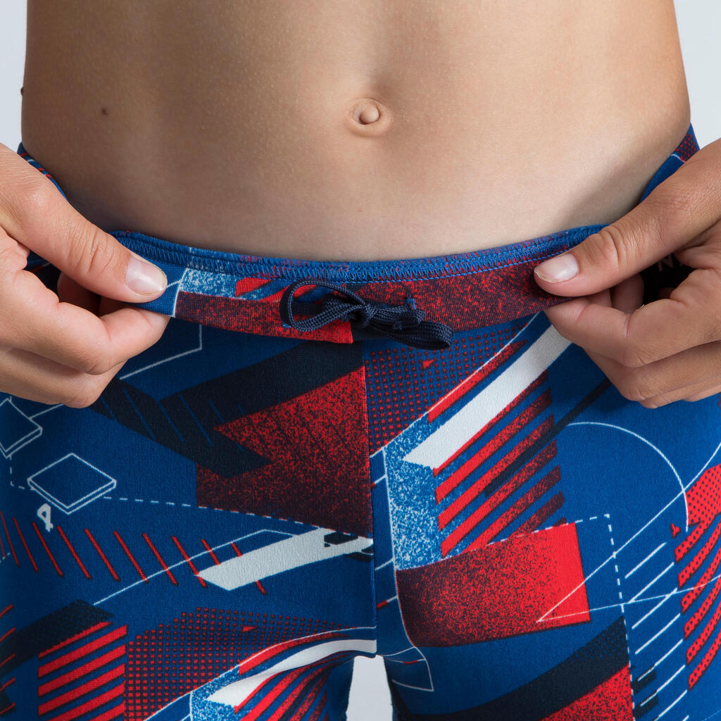 Boys' Swimming Boxers - Fitib - Blue Grey Bask