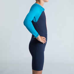 Boys’ long sleeve shorty 100 - blue