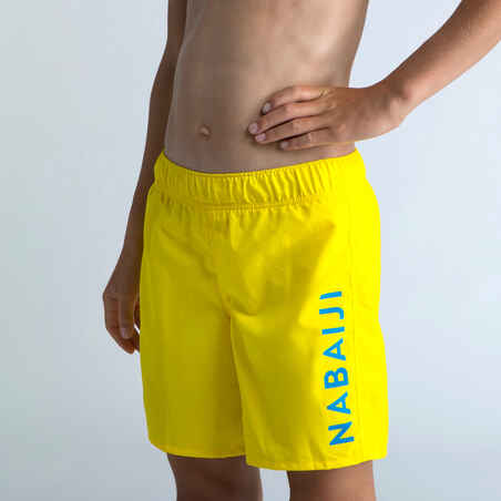 Chlapčenské šortkové plavky 100 žlté 