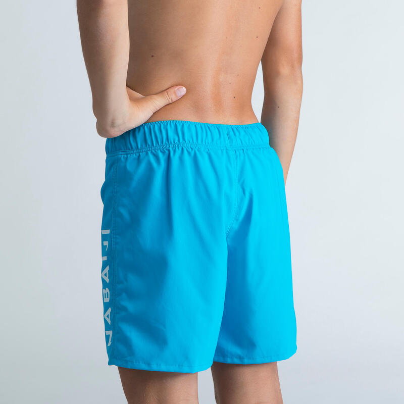 Badehose Schwimmshorts 100 Basic Kinder blau