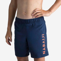 CALÇÕES CURTOS DE NATAÇÃO SWIMSHORT 100 BASIC MENINO AZUL MARINHO