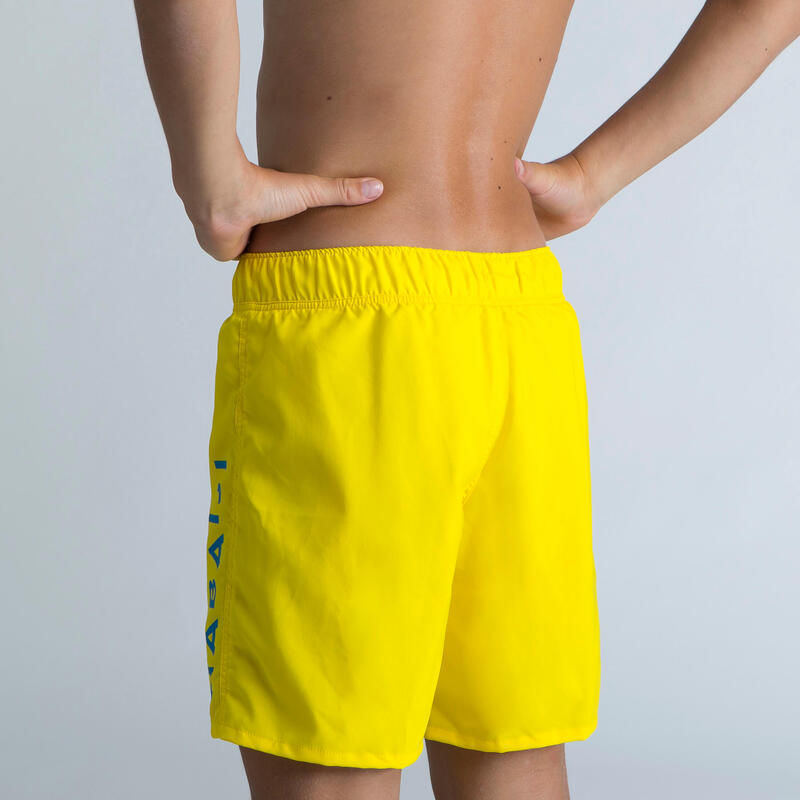 Maillot De Bain Natation Garçon - Swimshort 100 Basic - Jaune