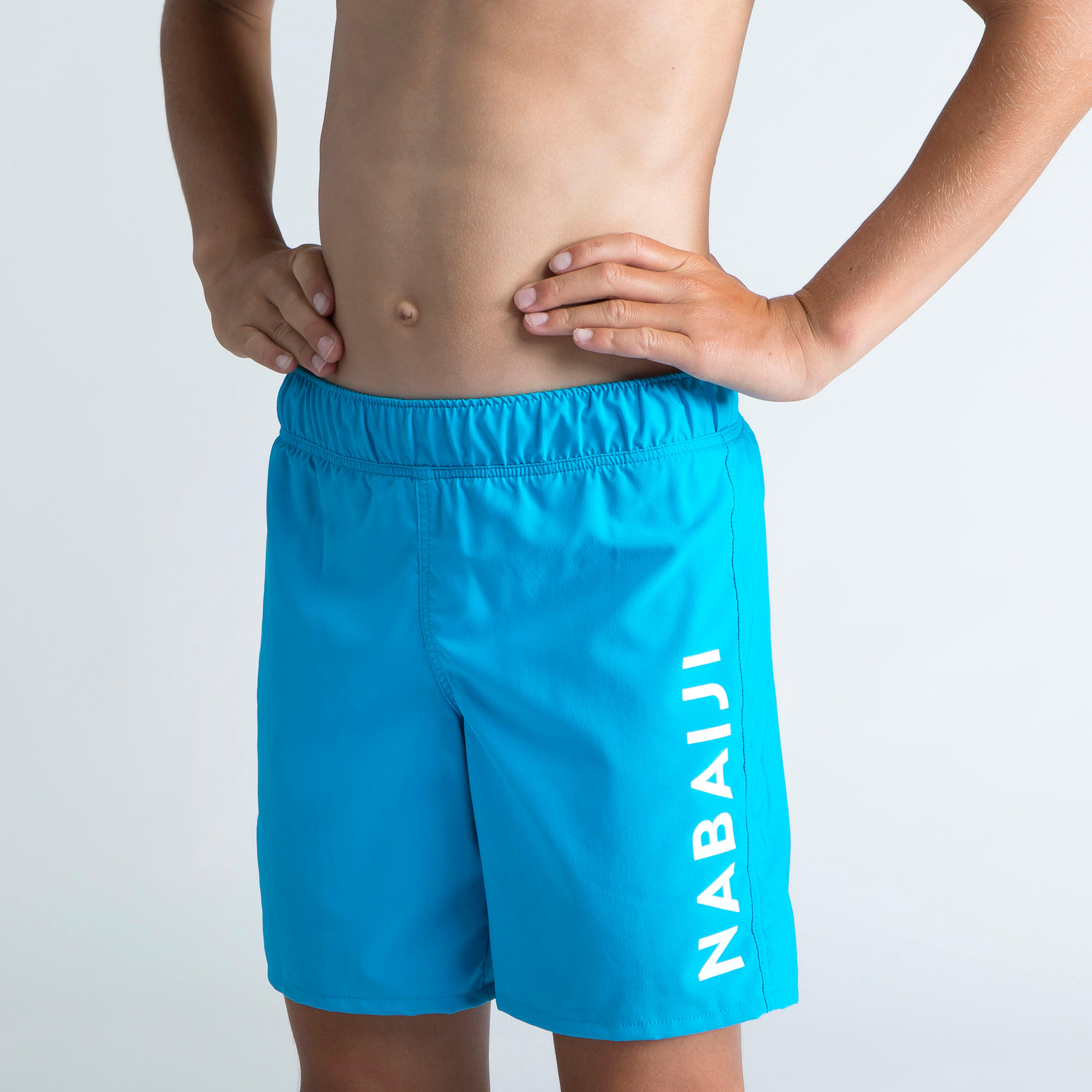 Boy's Swimsuit - Swimshort 100 Basic - Blue