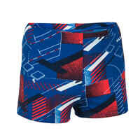 Boys’ Swimming Trunks Fitib Blue / Neon red / White