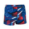 Boys’ Swimming Trunks Fitib Blue / Neon red / White