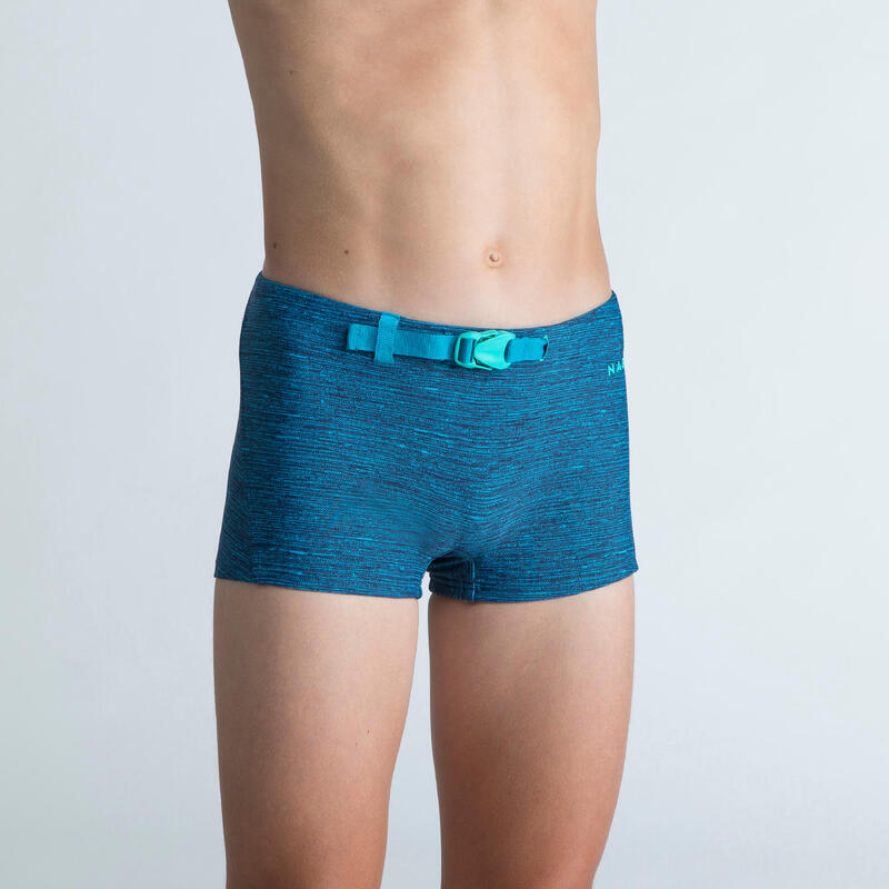 Zwemboxer voor jongens 100 Kibelt All Chin turquoise