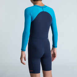 BOYS’ LONG SLEEVE SHORTY 100 - BLUE