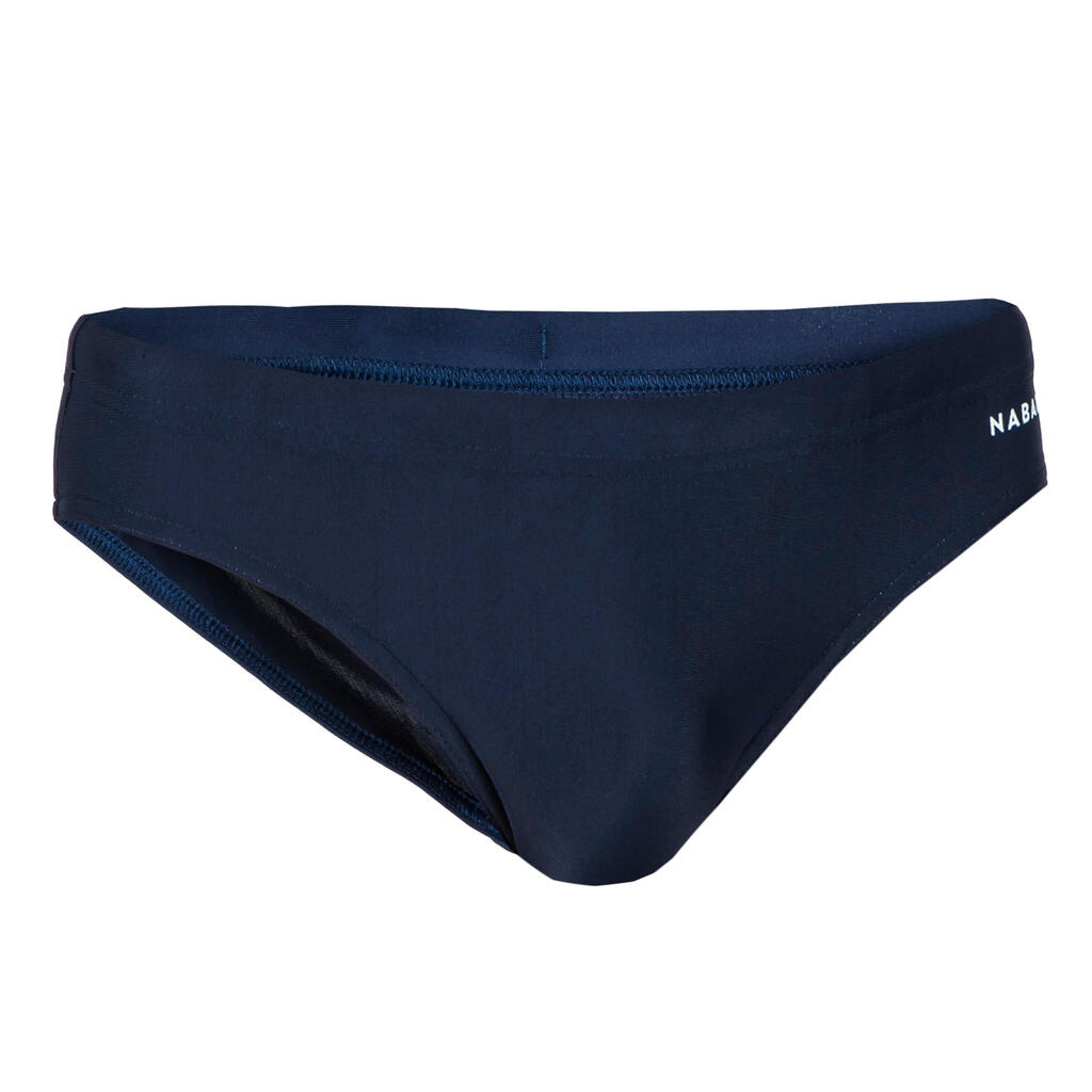 Traje de baño tipo brasileira de natación para niño Nabaiji Trunk 100 azul