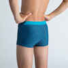 Badehose Boxer Jungen mit Schnalle - 100 Kibelt Chin blau 