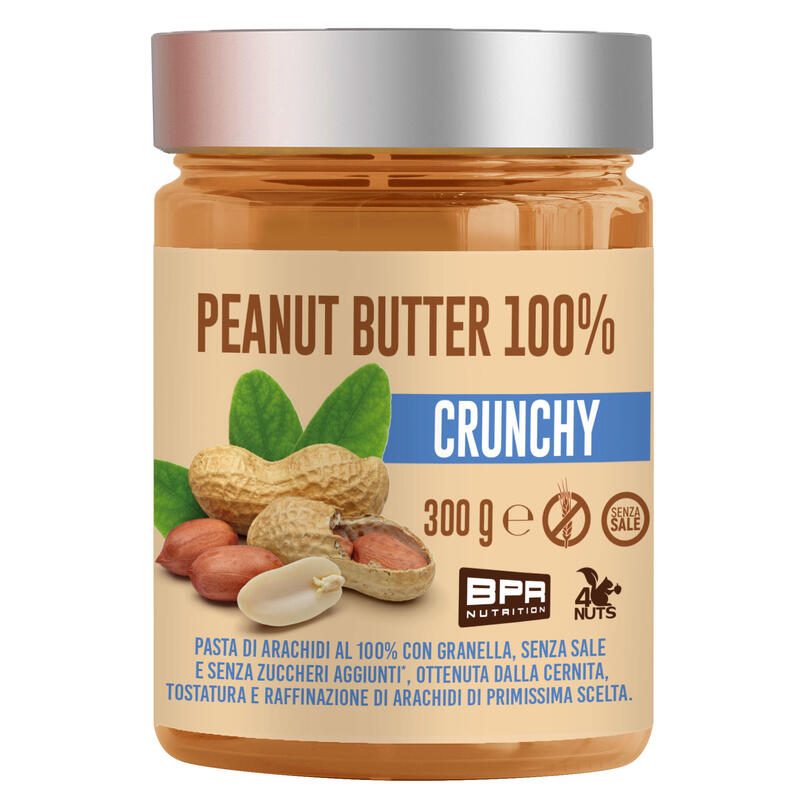 Peanut Butter Crunchy BPR senza sale e senza zuccheri aggiunti