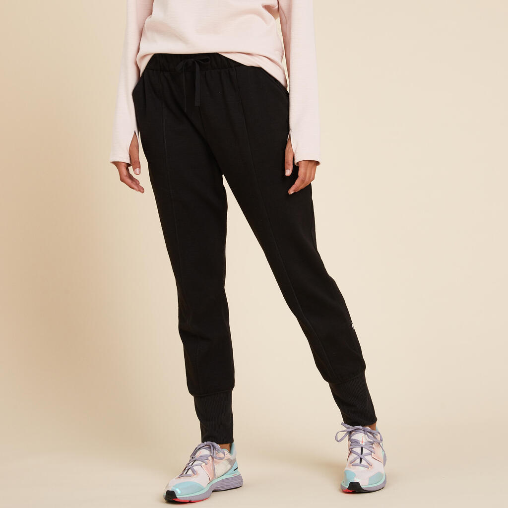 Jogginghose Karottenhose sanftes Yoga Damen schwarz 