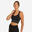 Bustier Yoga Crop Damen - schwarz