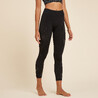 Women's Seamless Cropped Yoga Leggings  - Black