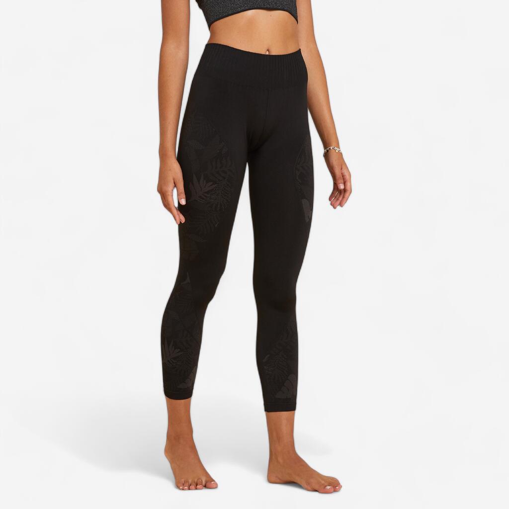 Seamless 7/8 Yoga Leggings - Black/Anthracite