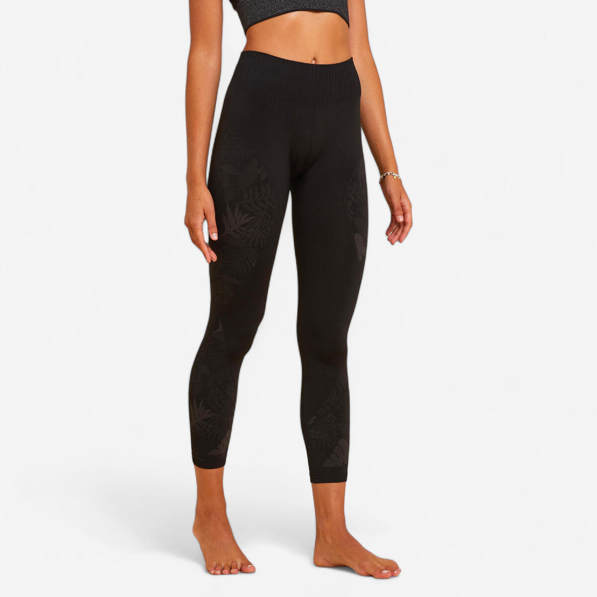 LEGGING 7/8 YOGA SANS COUTURES NOIR / ANTHRACITE