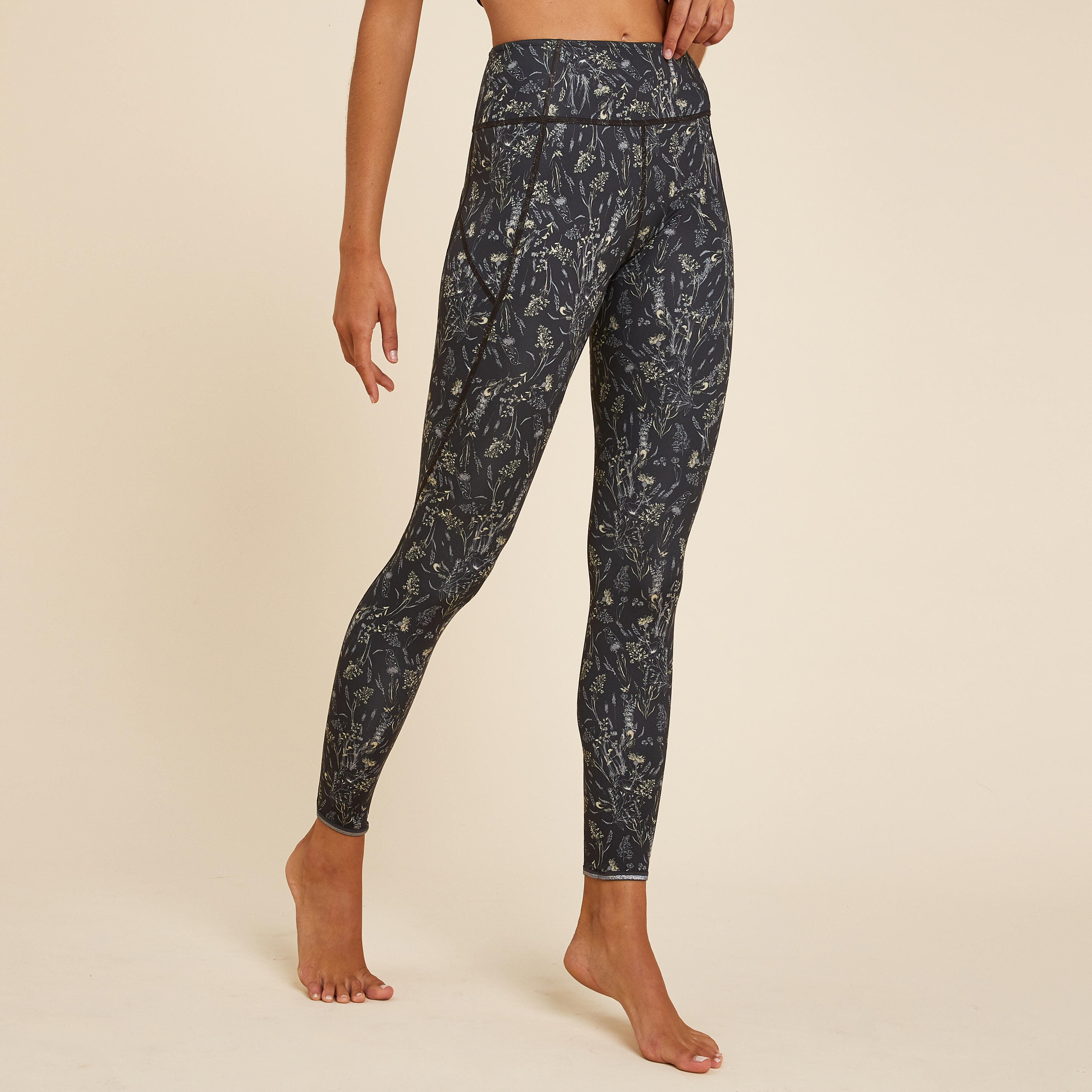 Leggings mallas yoga reversibles compresivos Mujer Marron KIMJALY |  Decathlon
