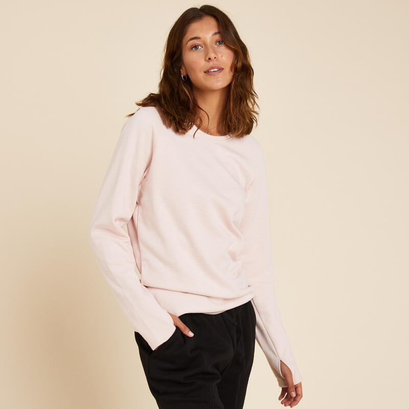Women's Easy Yoga Sweatshirt - Pink