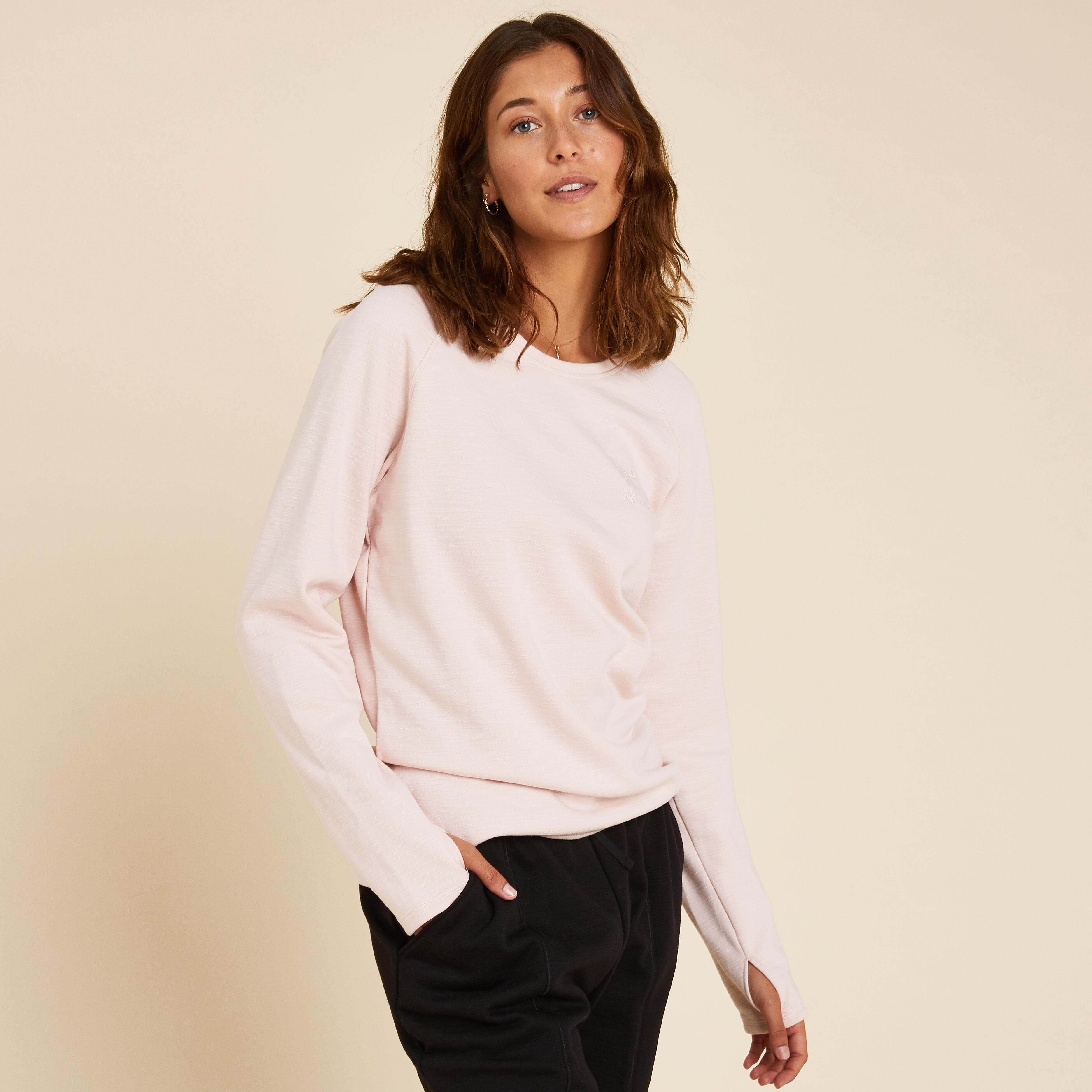 Bluză YOGA ușoară roz Damă Bluza  Imbracaminte Yoga Femei