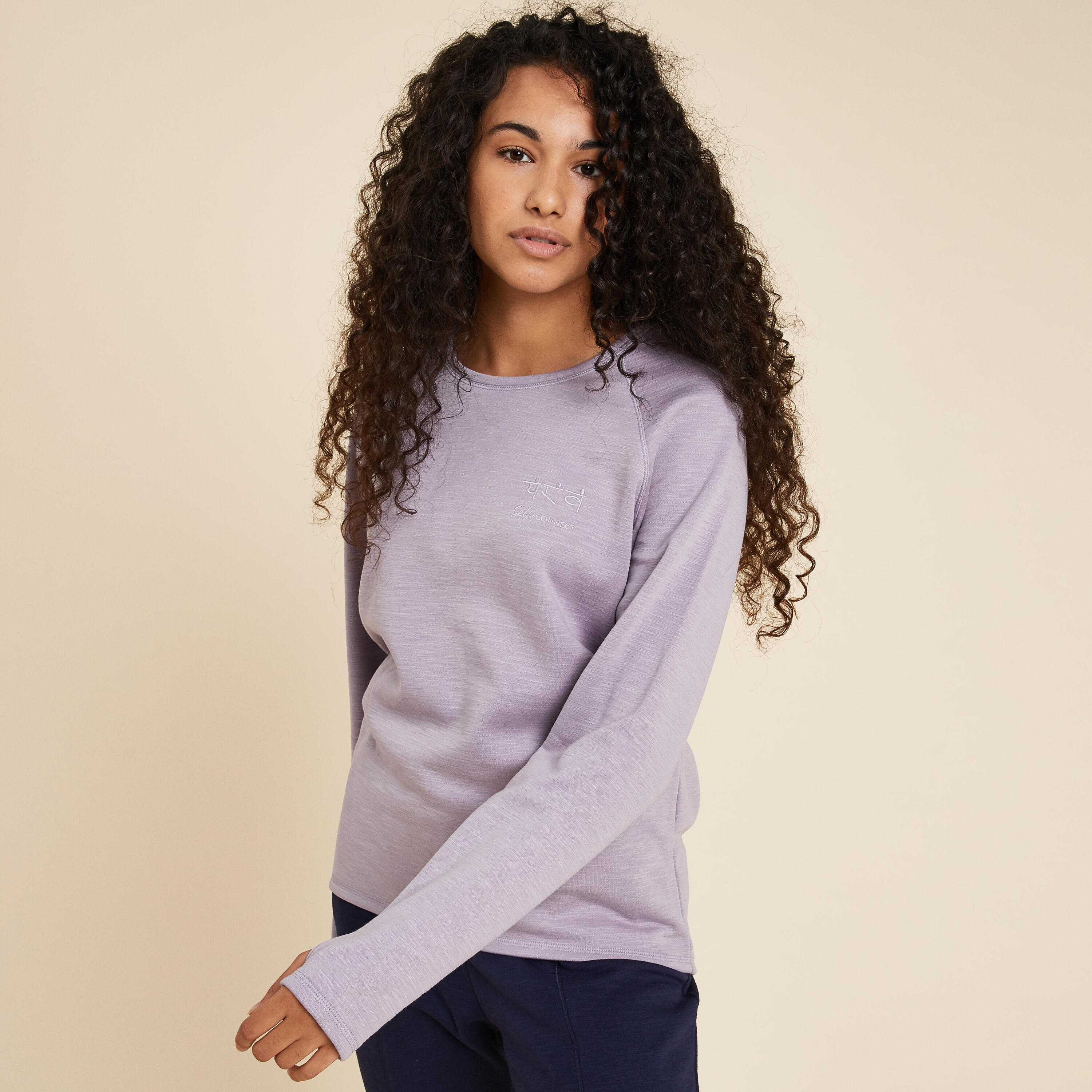 Women's Easy Yoga Sweatshirt - Purple 1/6