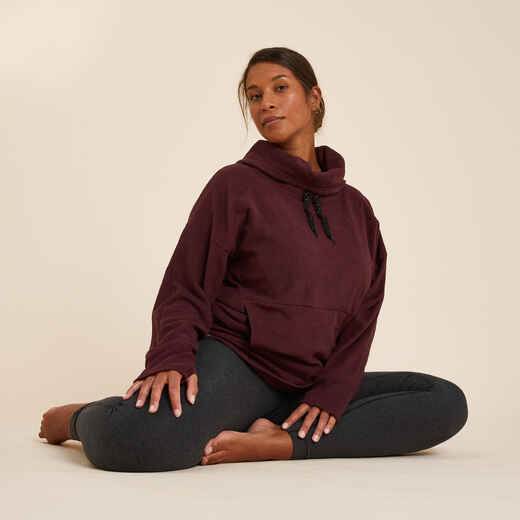 
      Yogasweatshirt Damen Fleece - bordeaux
  