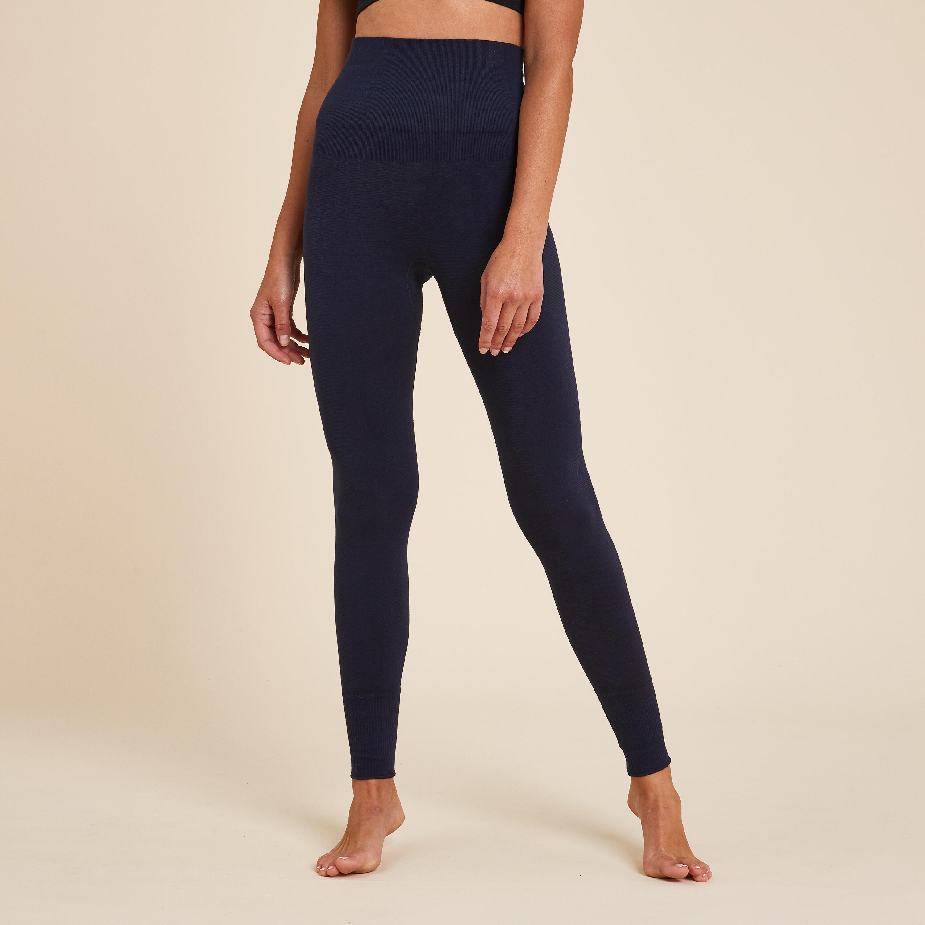 KIMJALY Seamless Gentle Yoga Leggings - Navy Blue