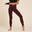 Leggings Yoga Damen Ecodesign - dunkelrot