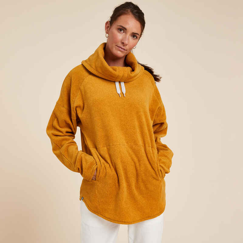 Women's Fleece Relaxation Yoga Sweatshirt - Ochre