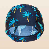 Mesh Swimming Cap Size S Palm Navy